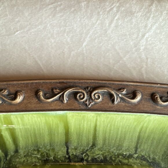 VINTAGE TREASURE CRAFT ASHTRAY LARGE GREEN - Picture 7 of 14